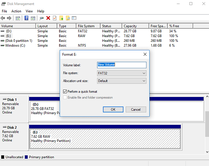 mac odd external drive format options